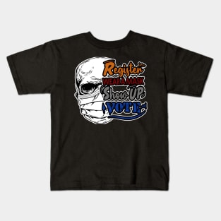 REGISTER . WEAR A MASK . SHOW UP . VOTE Kids T-Shirt